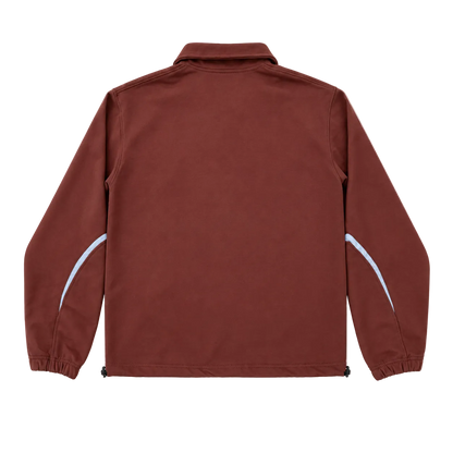 OMKEER Quarter-Zip Lamb Track Jacket – Burgundy